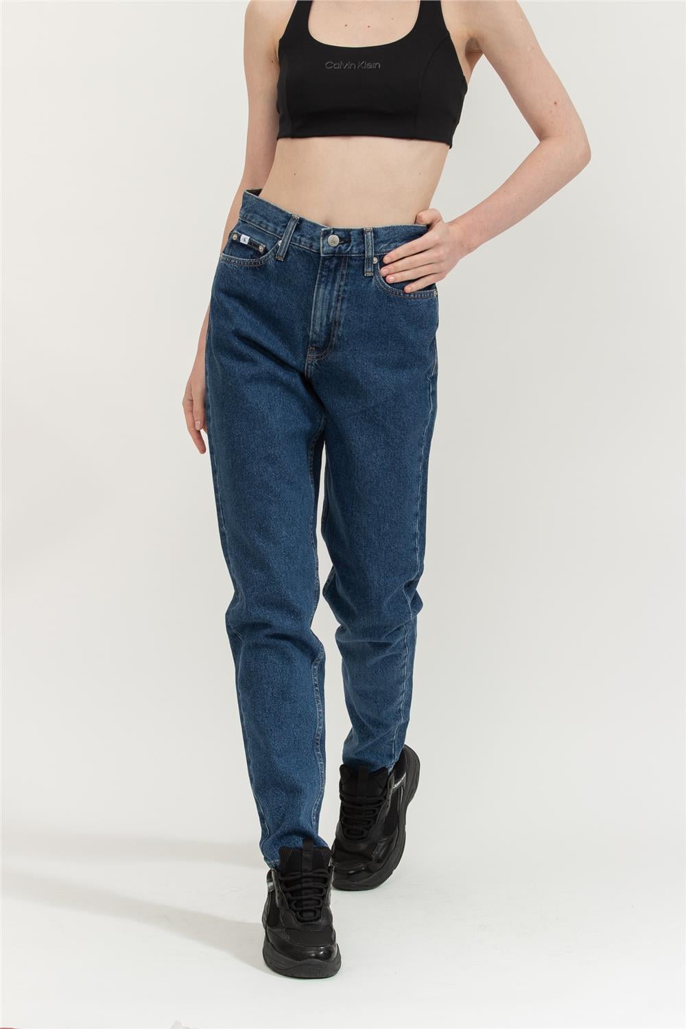Calvin Klein Mom Kadın Jean Pantolon Lacivert