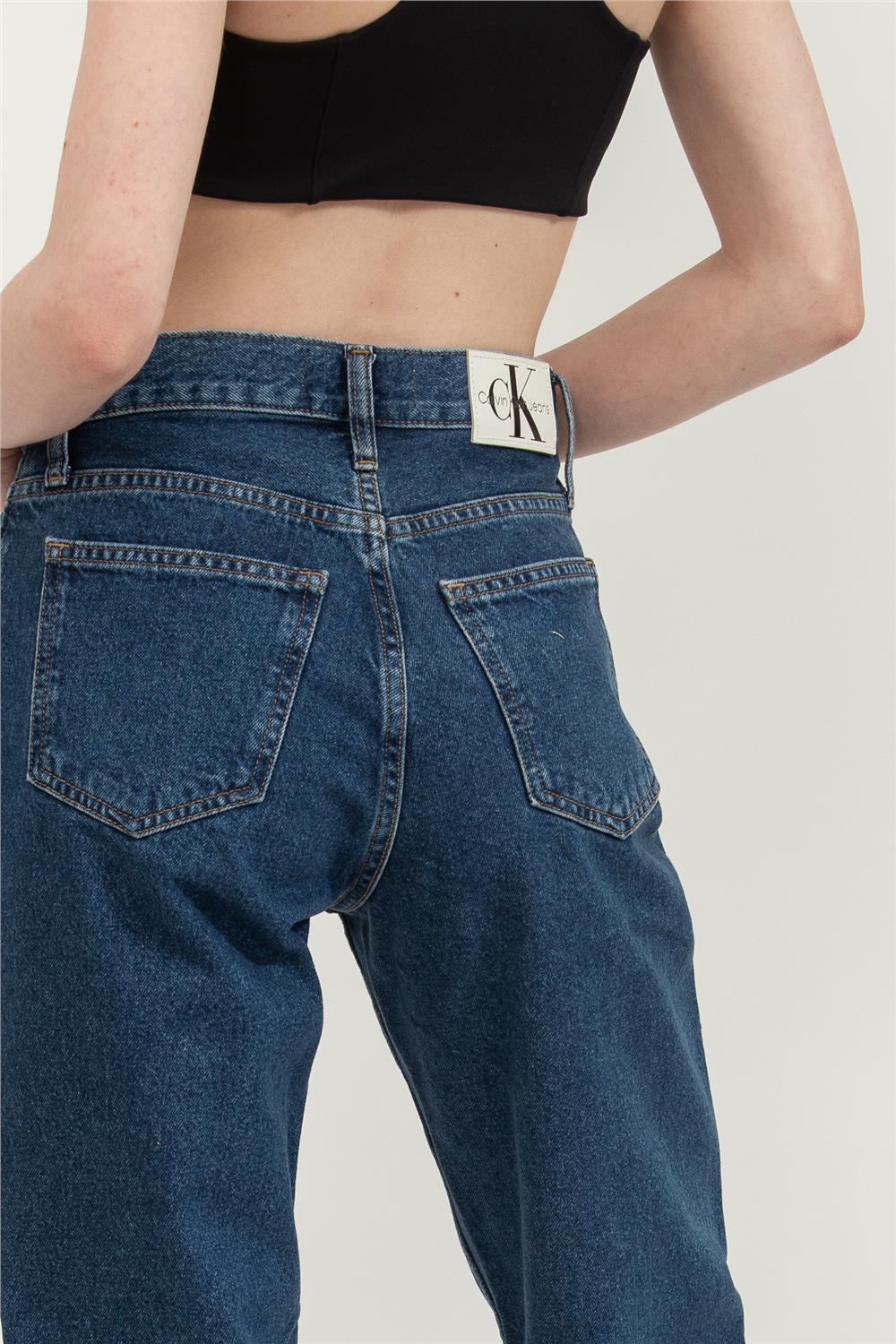 Calvin Klein Mom Kadın Jean Pantolon Lacivert