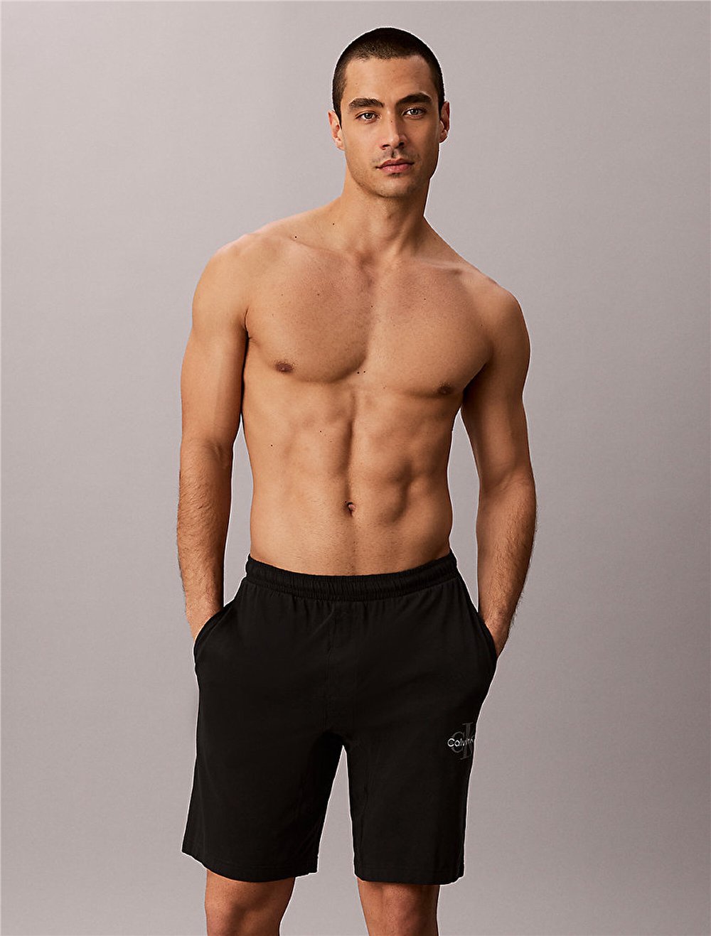 Calvin Klein Monogram Sleep Short Erkek Pijama Altı Siyah