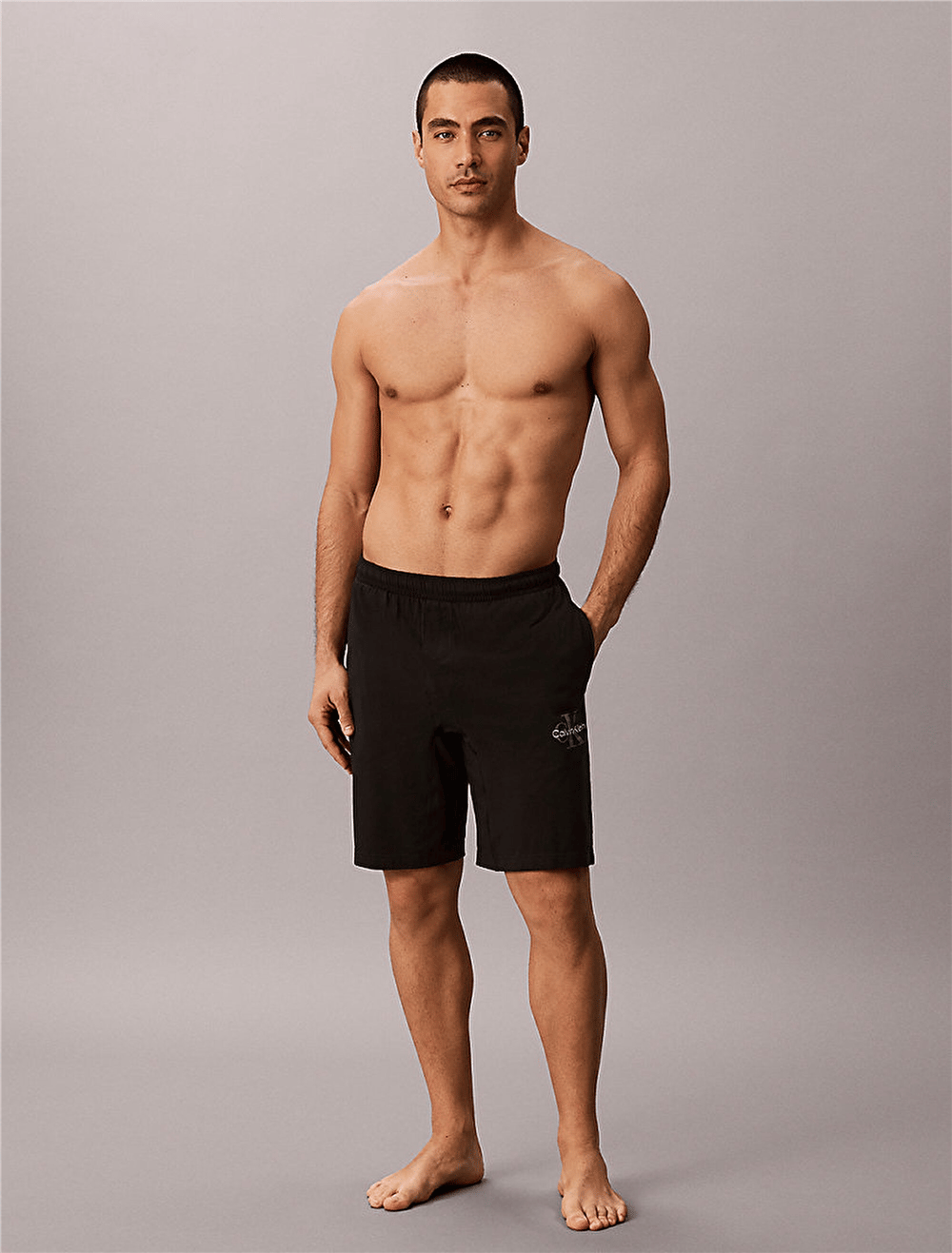 Calvin Klein Monogram Sleep Short Erkek Pijama Altı Siyah