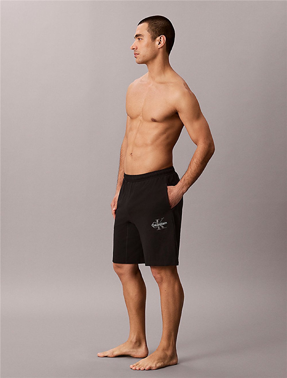 Calvin Klein Monogram Sleep Short Erkek Pijama Altı Siyah
