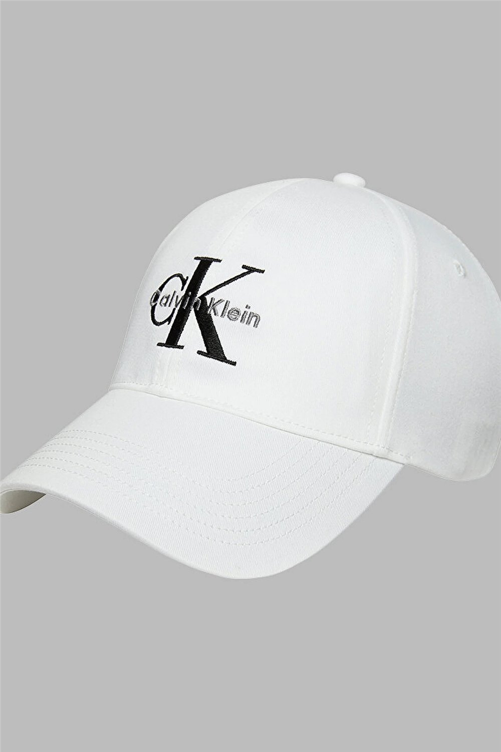 Calvin Klein Monologo Embroidery Baseball Hat Kadın Baseball Şapka Beyaz