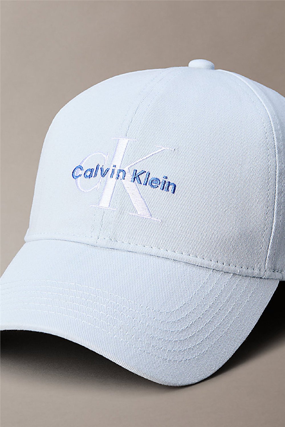 Calvin Klein Monologo Embroidery Baseball Hat Kadın Baseball Şapka Mavi