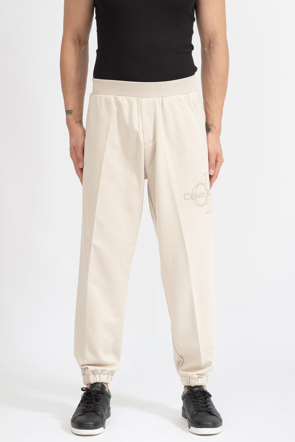 Calvin Klein Monologo Washed Hwk Erkek Eşofman Altı Bej