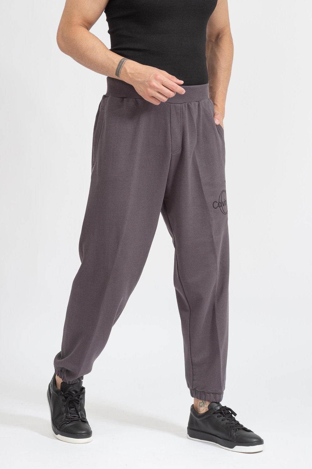 Calvin Klein Monologo Washed Hwk Erkek Eşofman Altı Gri