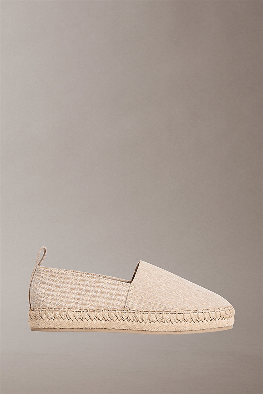 Calvin Klein Oblique Espadrille A Kadın Espadril Bej