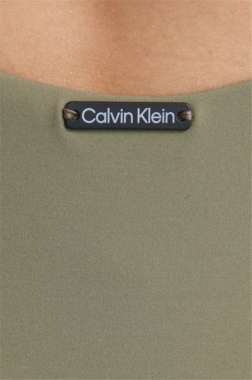 Calvin Klein One Piece Kadın Mayo Yeşil