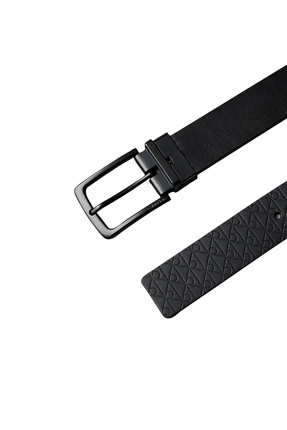 Calvin Klein Pin Buckle Rbr Aop 35Mm Adj/Rev Erkek Kemer Siyah