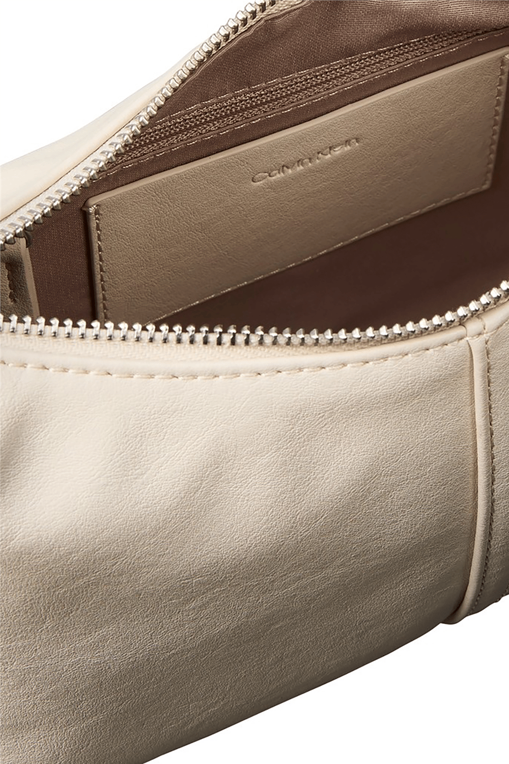 Calvin Klein Pockets Monologo Crossbody Kadın Omuz Çantası Bej