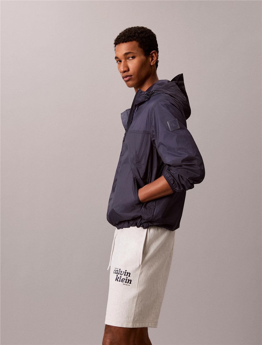Calvin Klein Premium Terry Graphic Short Erkek Şort Beyaz