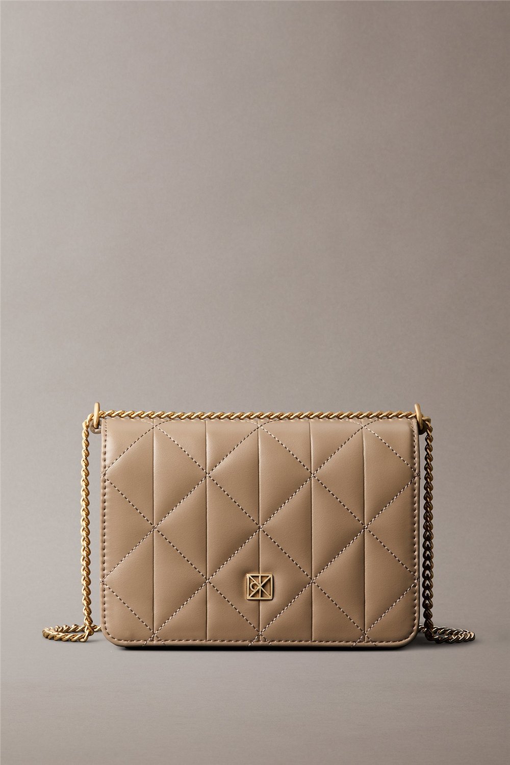Calvin Klein Quilted Mini Chain Bag Kadın Cüzdan Kahverengi