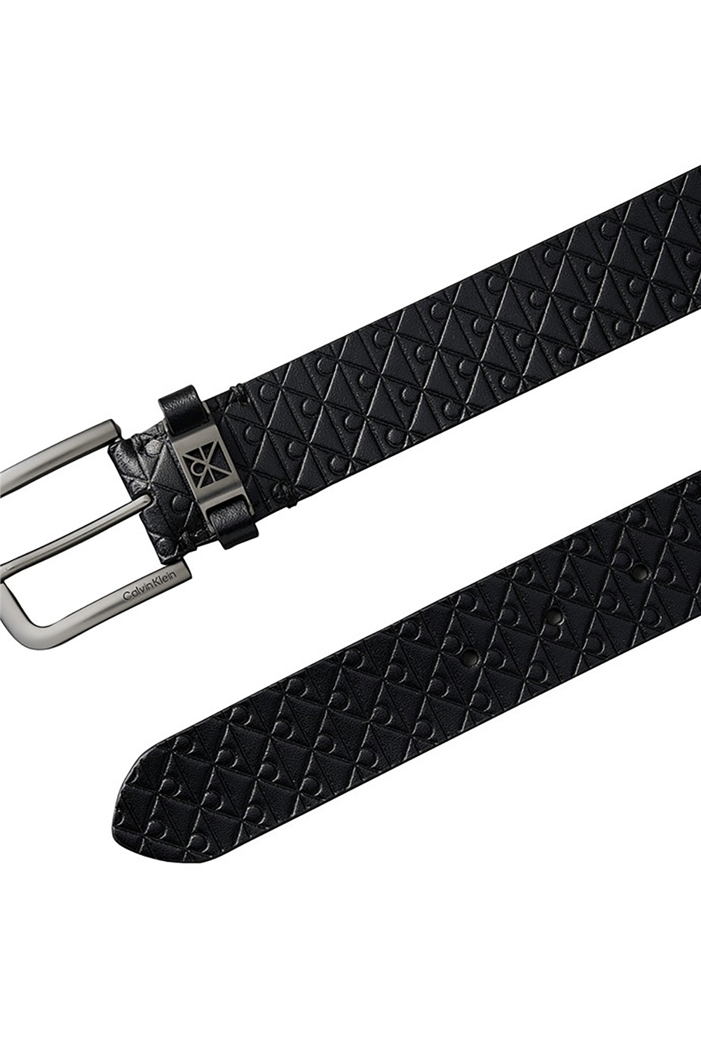 Calvin Klein Round Buckle Aop 35Mm Fixed Erkek Kemer