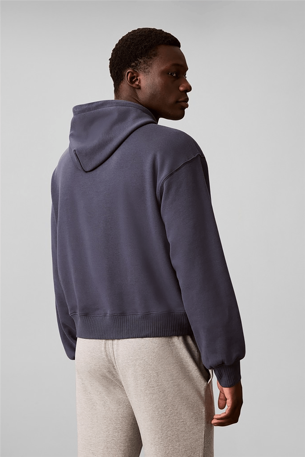 Calvin Klein Script L/S Hoodie Erkek Pijama Üstü Mavi