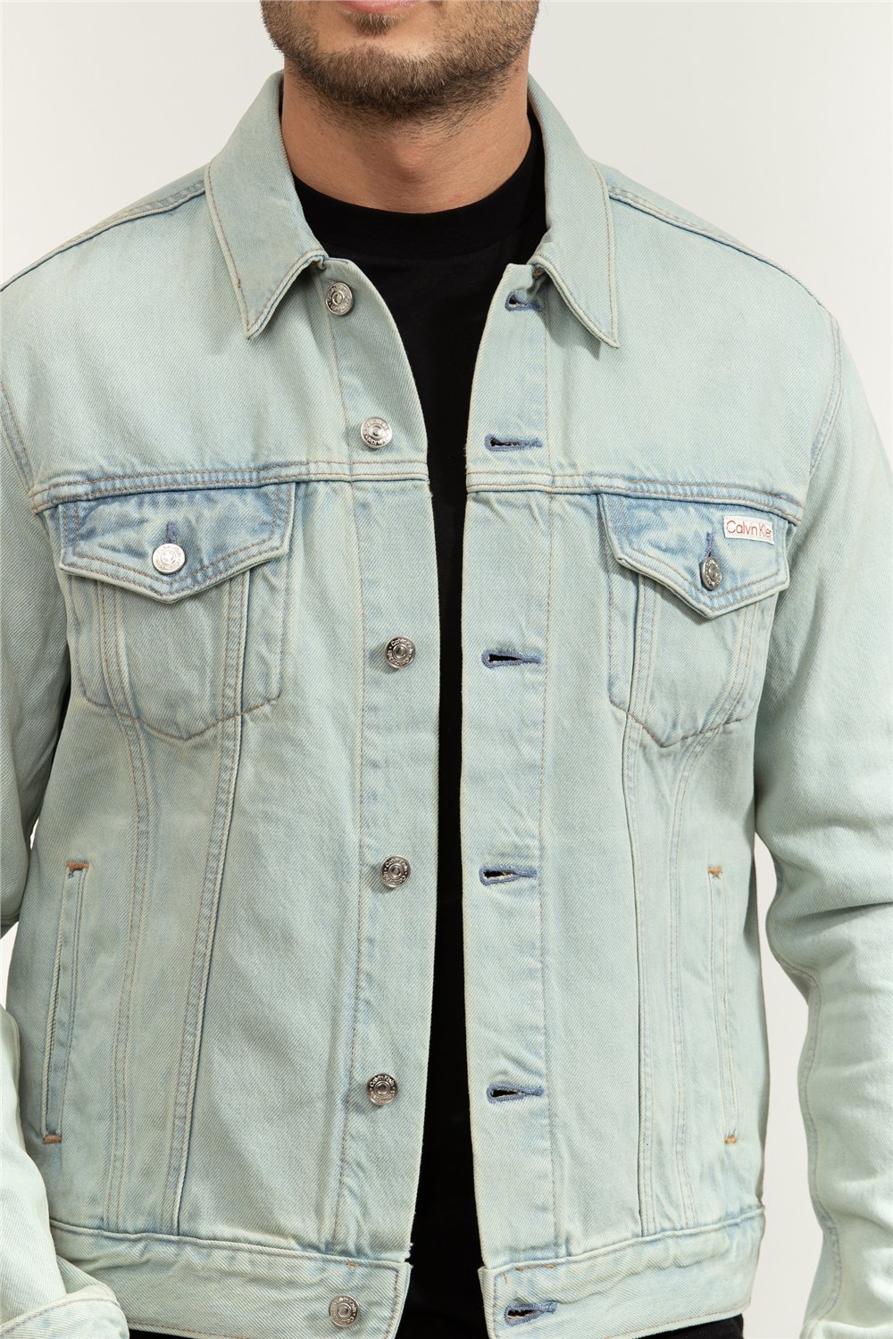 Calvin Klein Seaglass Classic Trucker Erkek Kot Mont