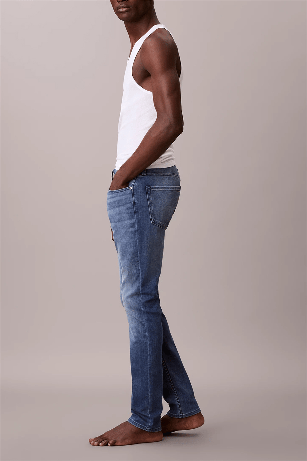 Calvin Klein Skinny Embers Jean Erkek Jean Pantolon Mavi