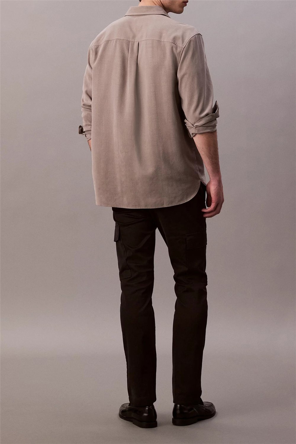 Calvin Klein Slim Cotton Stretch Cargo Erkek Kargo Pantolon Siyah