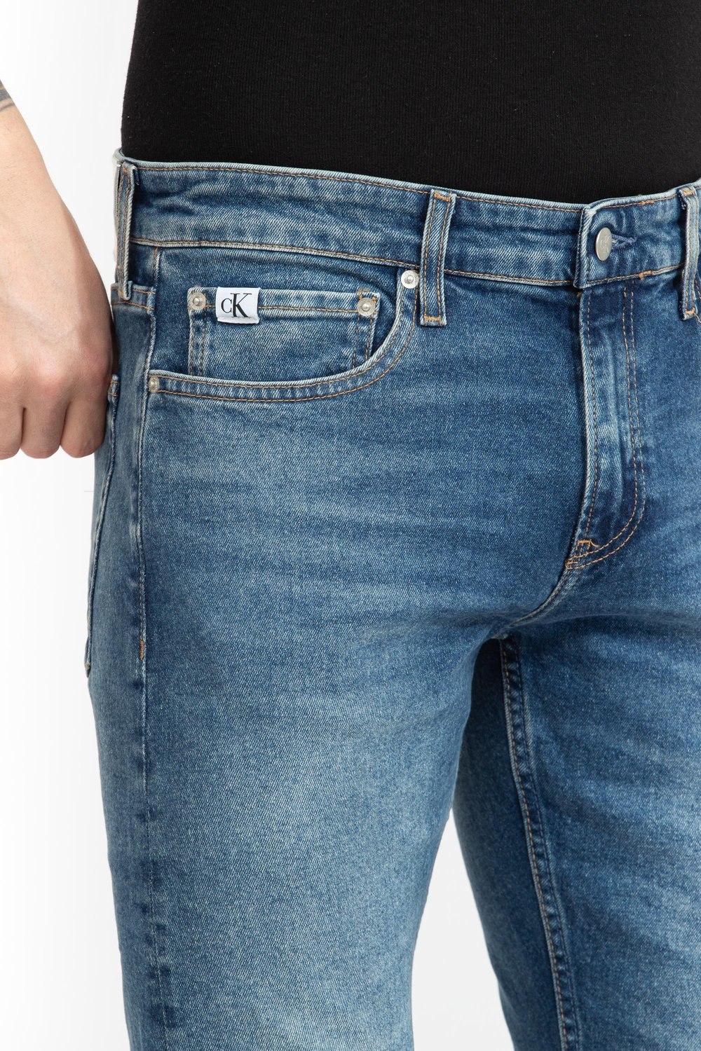 Calvin Klein Slim Erkek Jean Pantolon Lacivert