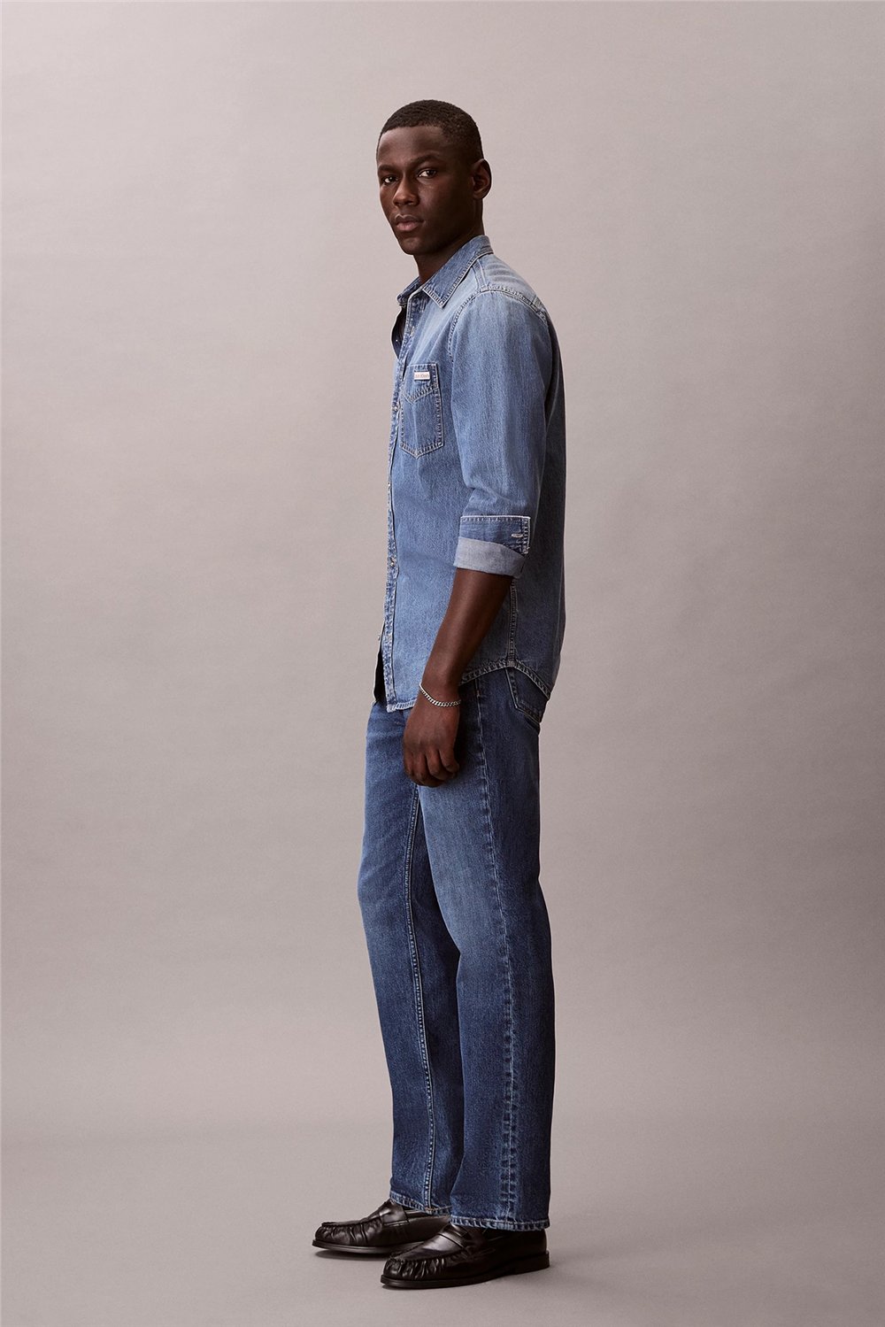 Calvin Klein Slim Hampton Jean Erkek Jean Pantolon Mavi
