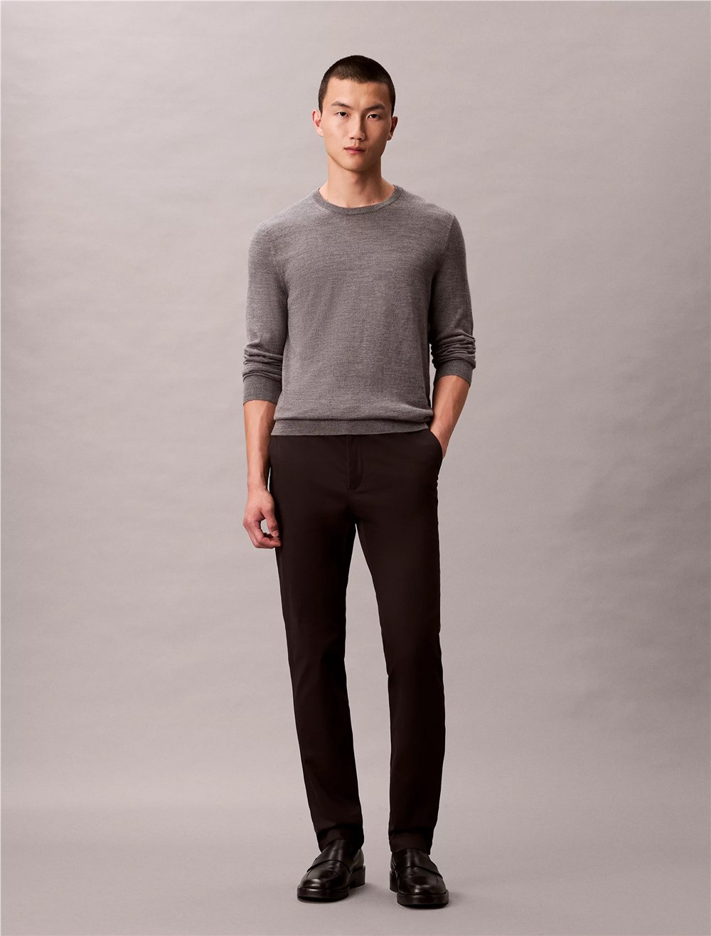 Calvin Klein Slim Sateen Trouser Erkek Chino Pantolon Siyah