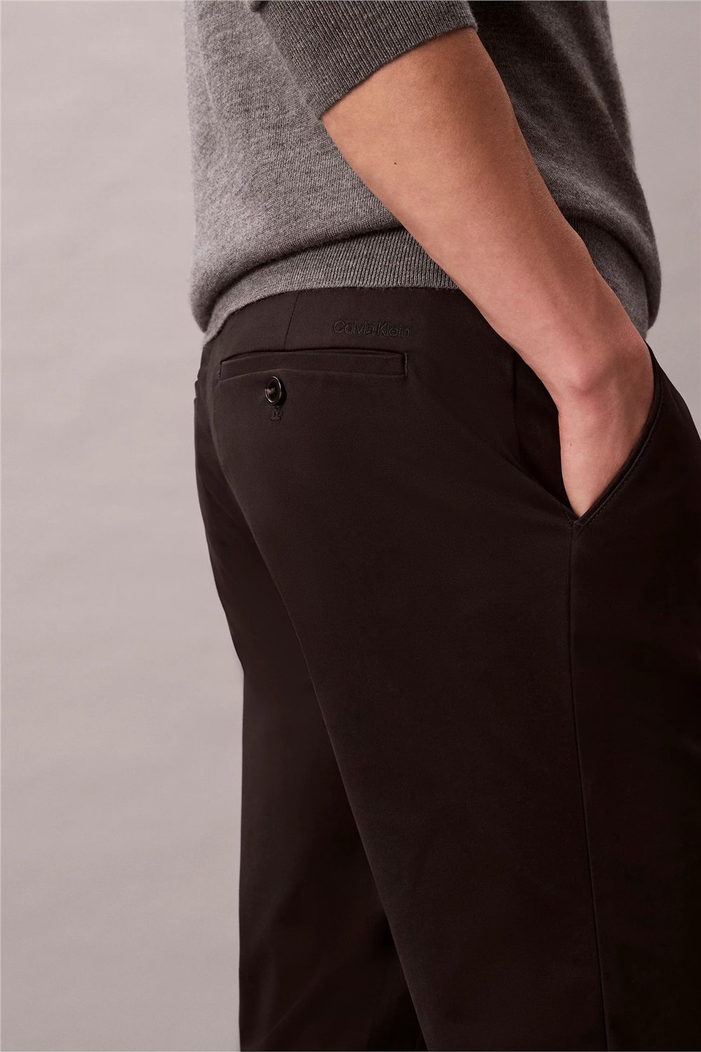 Calvin Klein Slim Sateen Trouser Erkek Chino Pantolon Siyah
