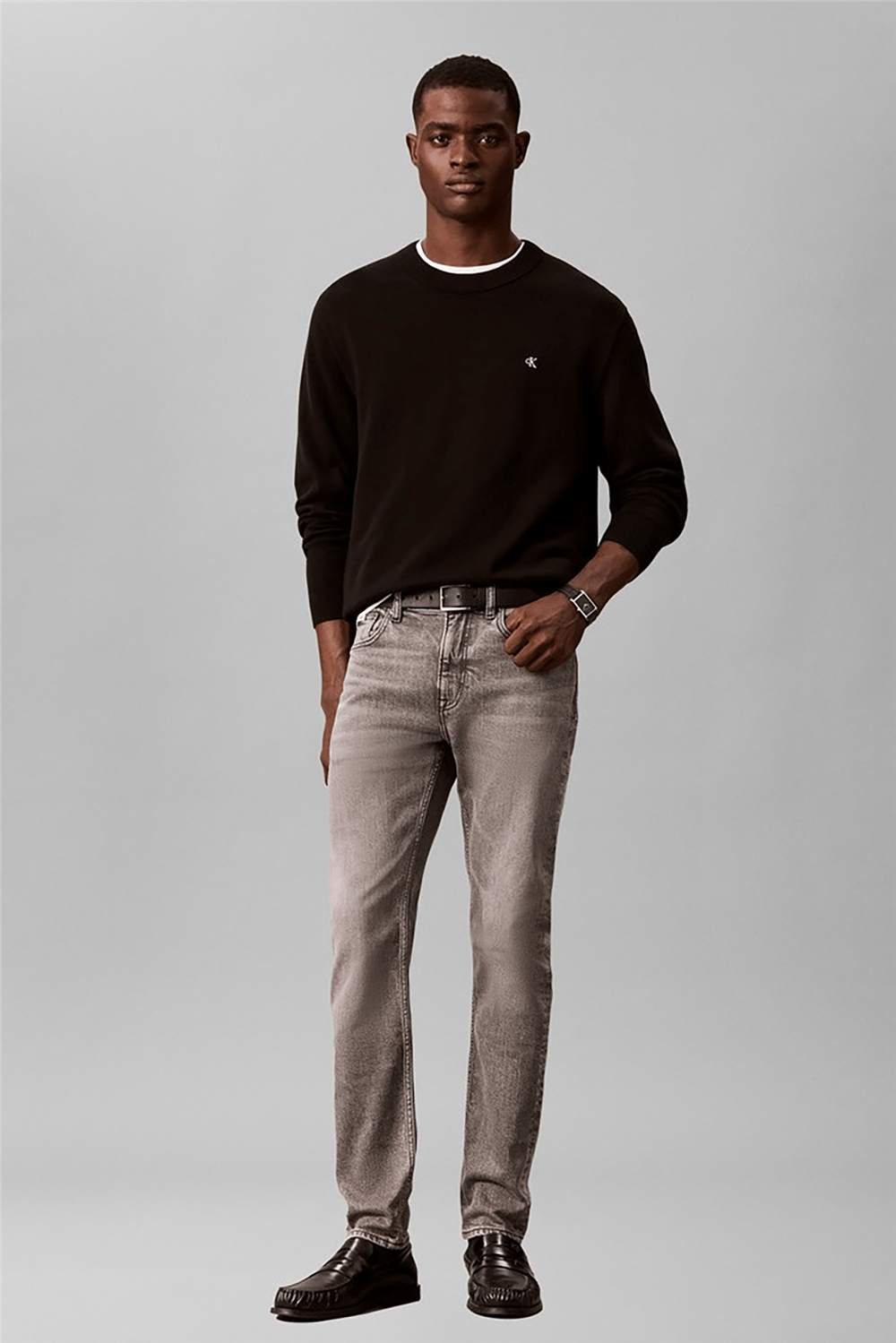 Calvin Klein Slim Taper Basalt Jean Erkek Jean Pantolon