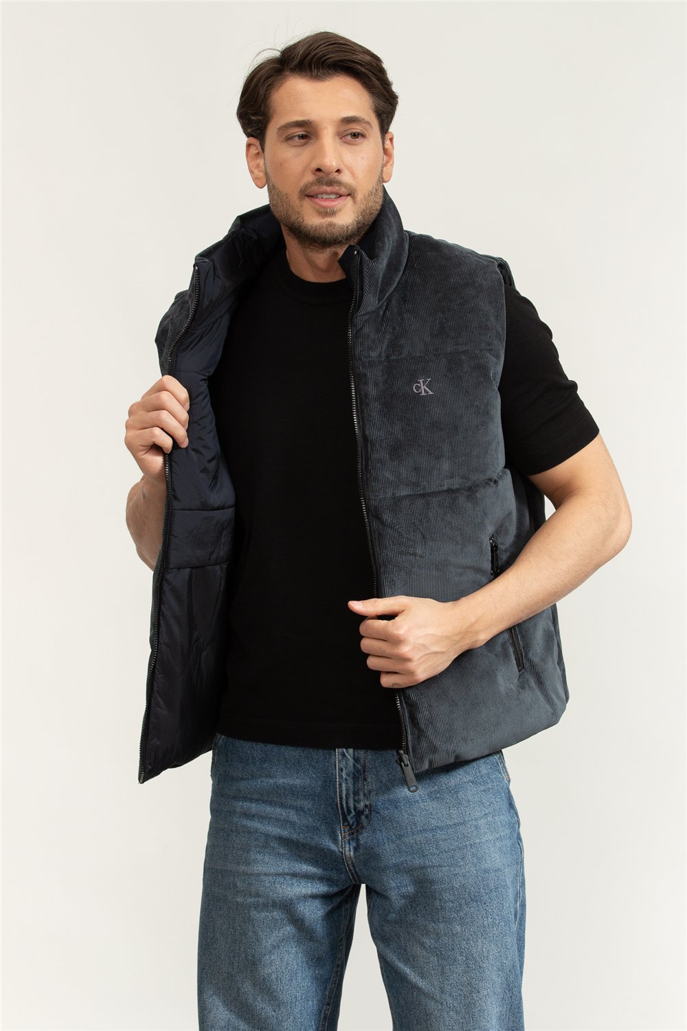 Calvin Klein Slvlss Reversible Corduroy Erkek Yelek