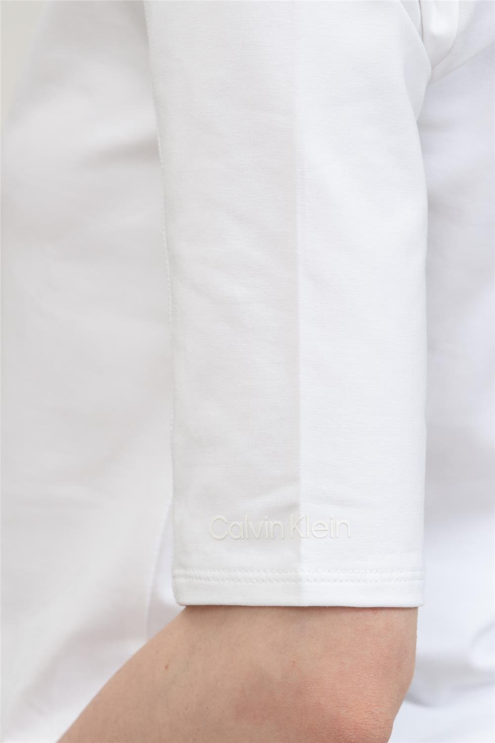 Calvin Klein Smooth Cotton Stretch Mock Top Kadın Kapüşonlu Sweatshirt