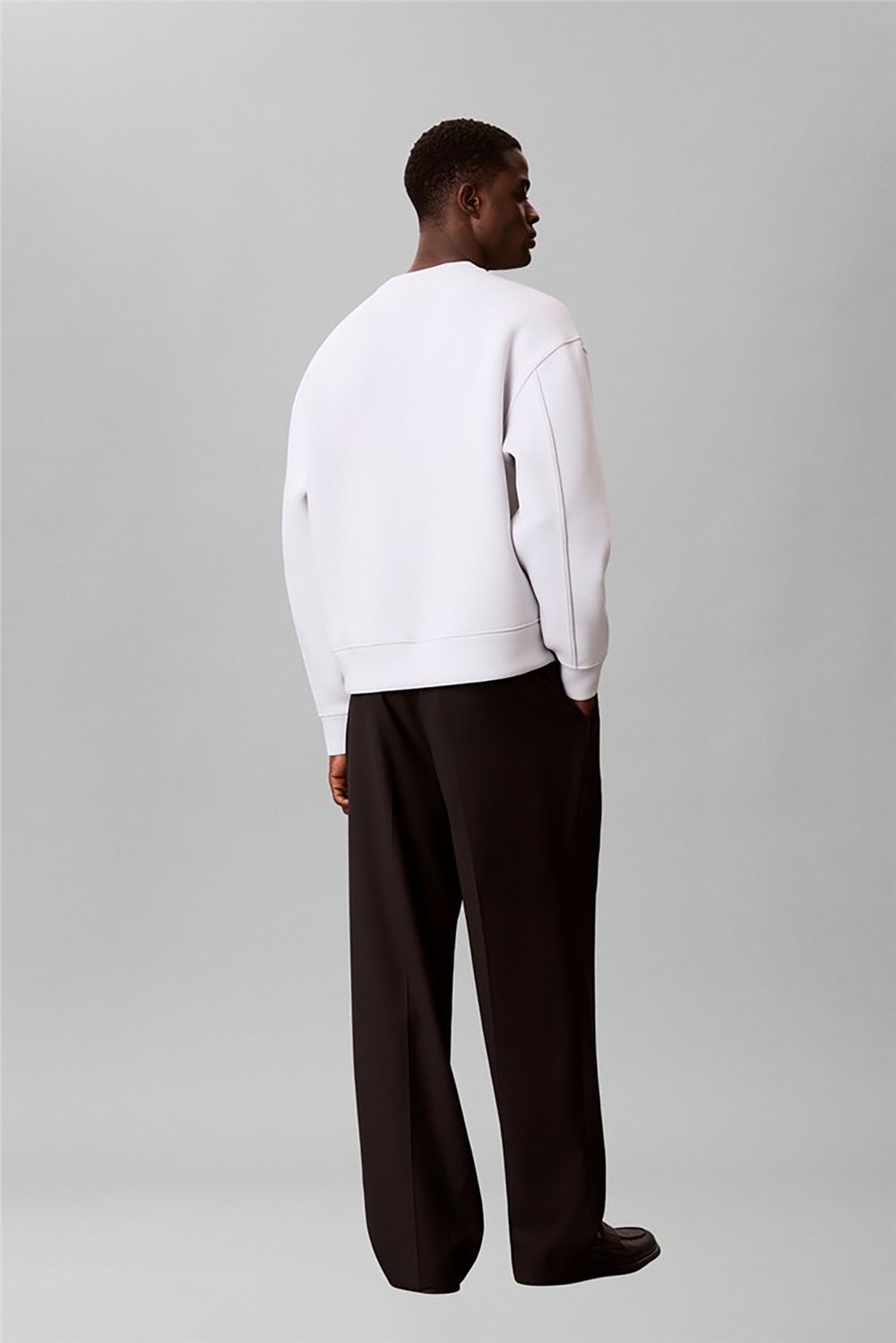 Calvin Klein Spacer Crewneck Erkek Bisiklet Yaka Sweatshirt Gri