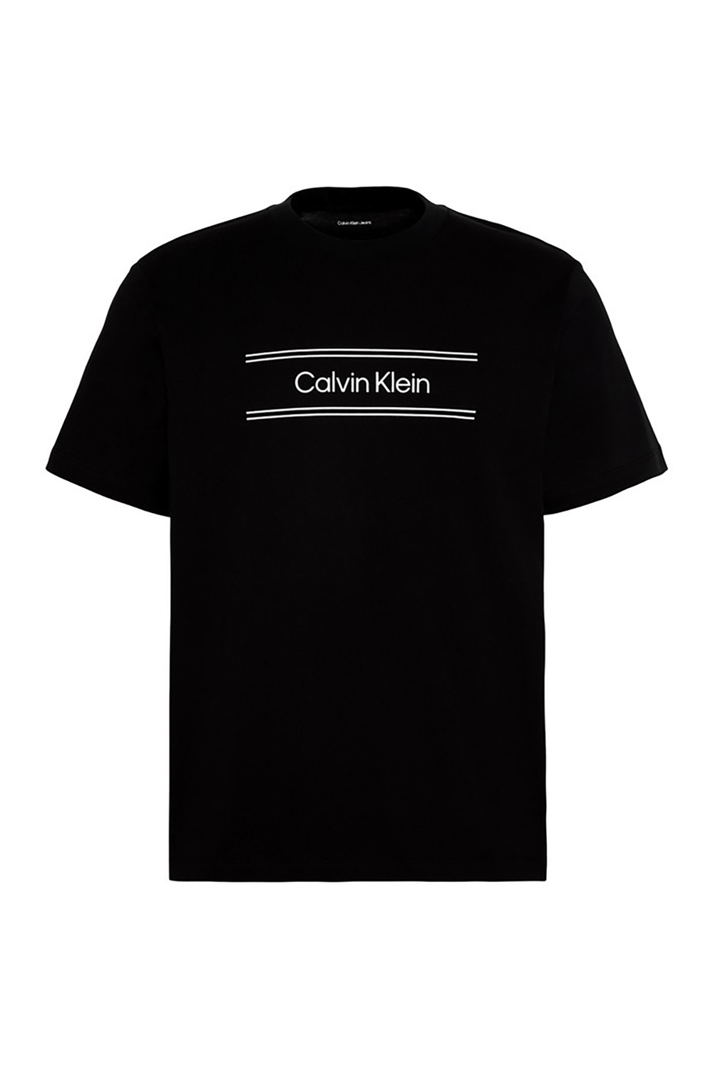 Calvin Klein Ss 20S Eu Spw Stndrd Graphic Tee Erkek Bisiklet Yaka T-Shirt Siyah