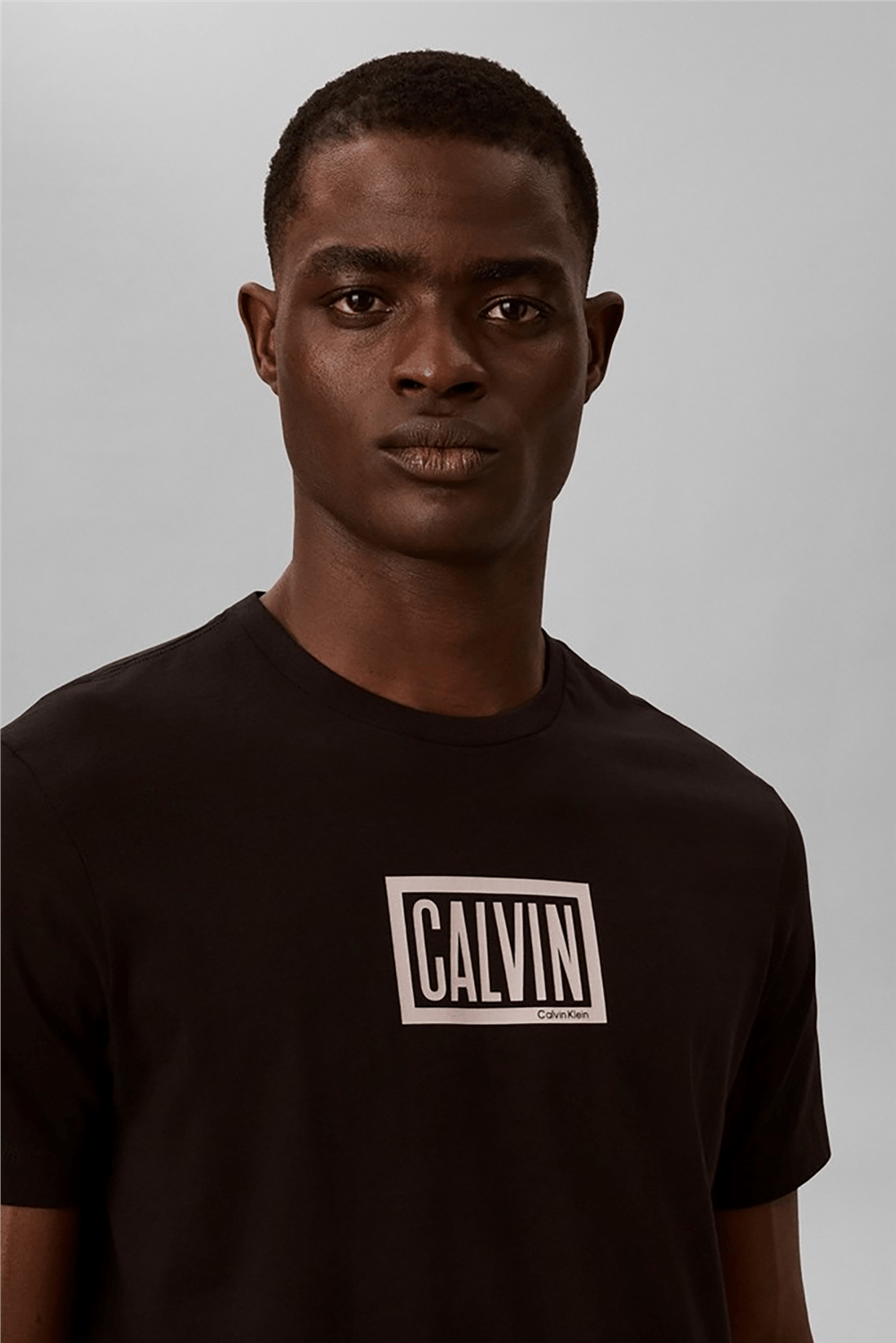 Calvin Klein Ss 30S Eu Boxed Calvin Graphic T Erkek Bisiklet Yaka T-Shirt Siyah