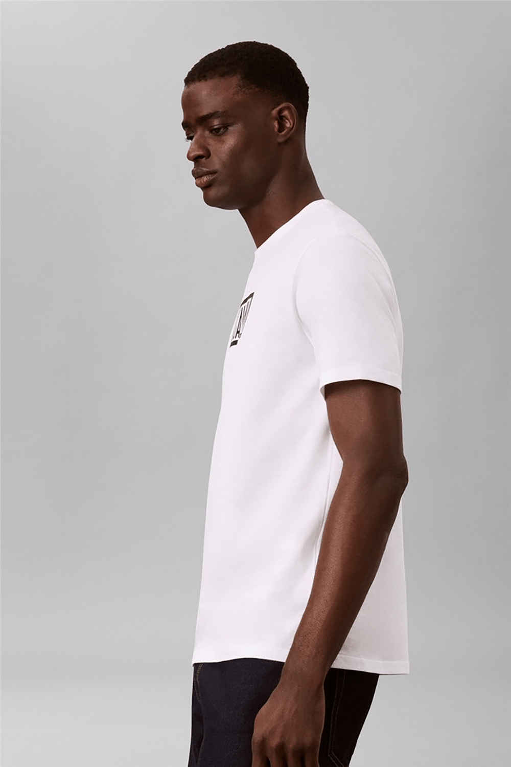 Calvin Klein Ss 30S Eu Boxed Calvin Graphic T Erkek Bisiklet Yaka T-Shirt Beyaz
