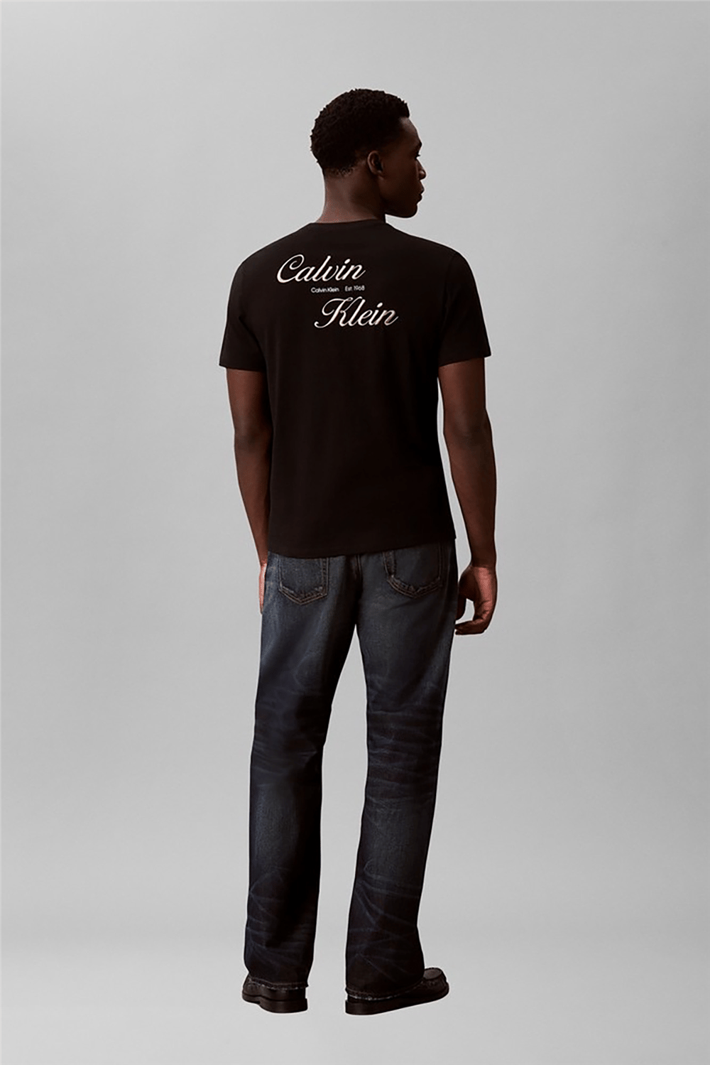 Calvin Klein Ss 30S Eu Calvin Klein Resrt Gra Erkek Bisiklet Yaka T-Shirt Siyah