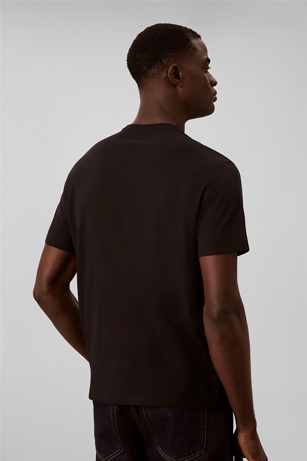 Calvin Klein Ss 30S Eu Script Calvin Klein Gr Erkek Bisiklet Yaka T-Shirt Siyah