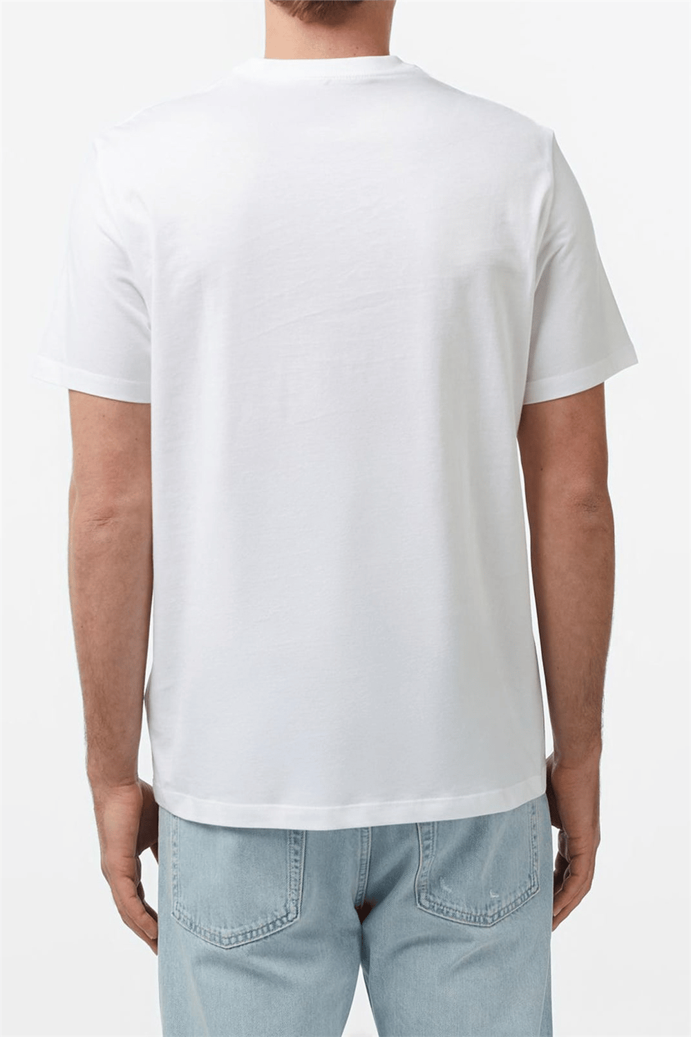Calvin Klein Ss 30S Eu Wholesale Erkek Bisiklet Yaka T-Shirt Beyaz