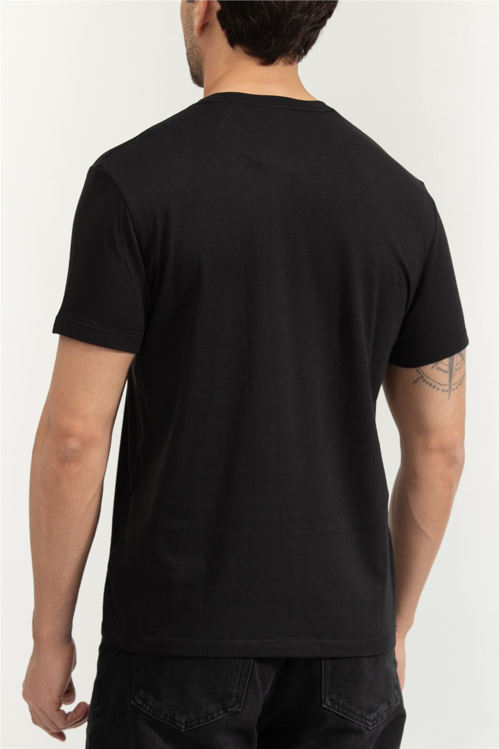 Calvin Klein SS 30S Whsl SP Calvin Futura Gra Erkek Bisiklet Yaka T-Shirt