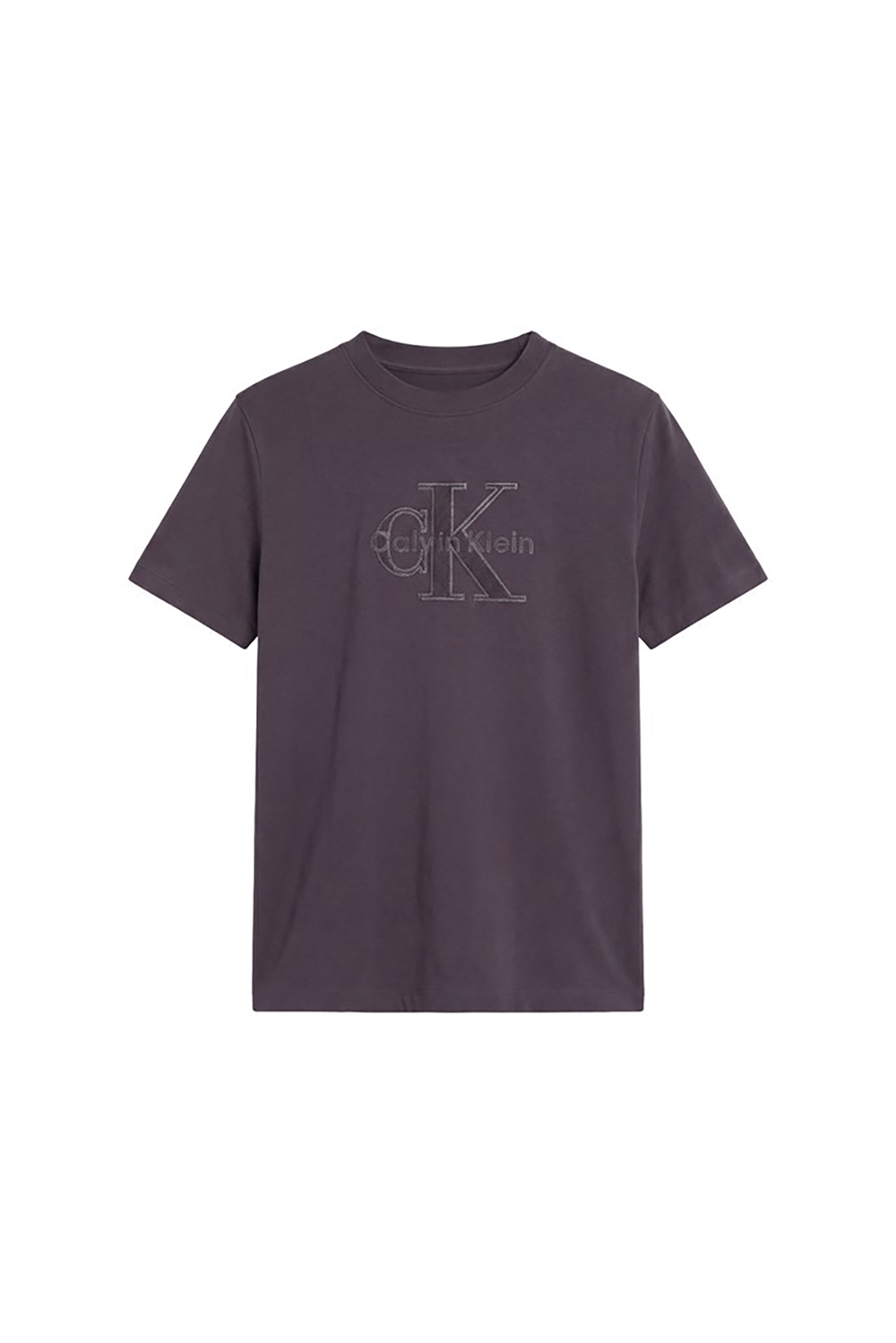 Calvin Klein Ss Baby Terry Hero Monologo Tee Kadın Bisiklet Yaka T-Shirt Mavi