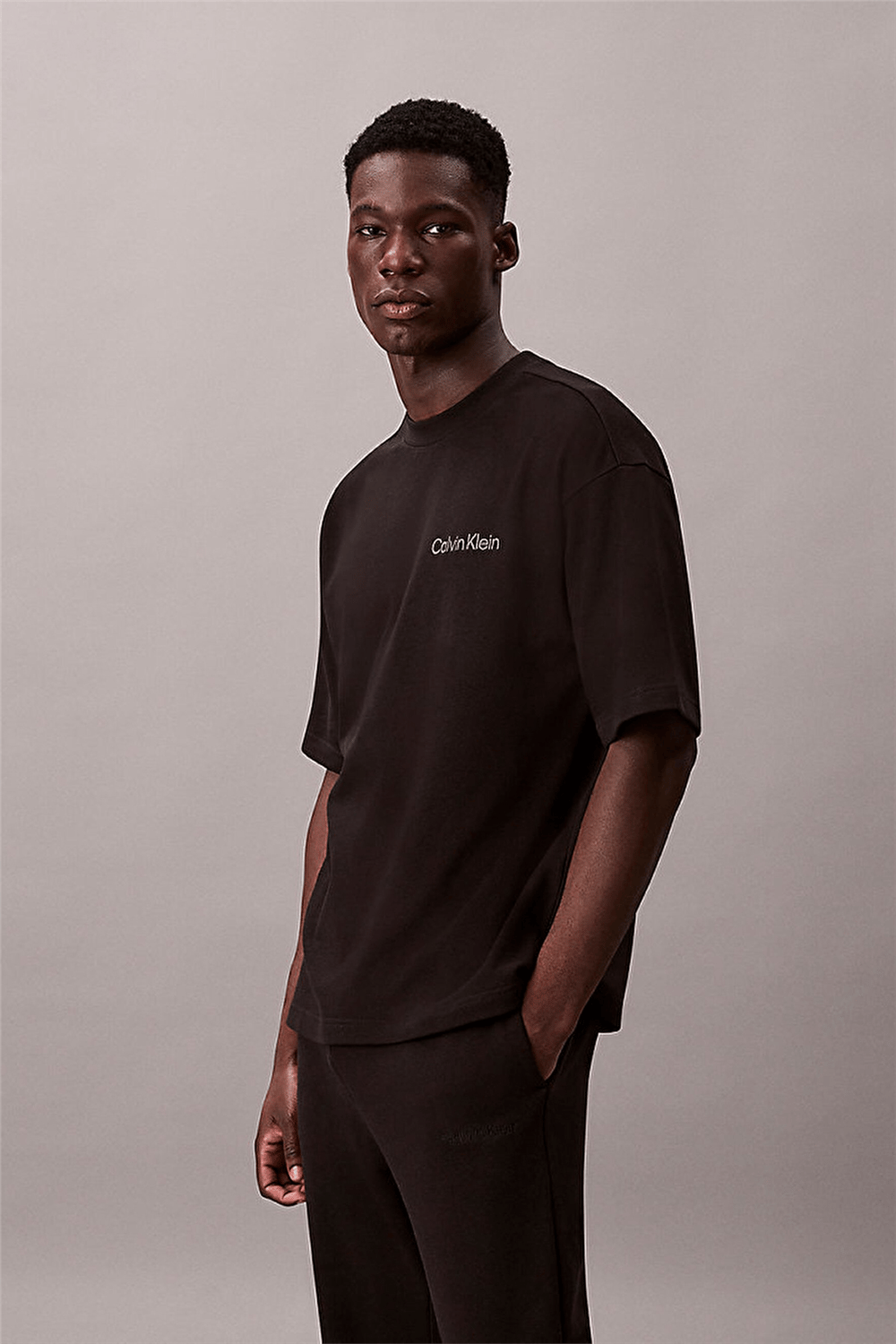 Calvin Klein S/S Crew Neck Erkek Pijama Üstü Siyah