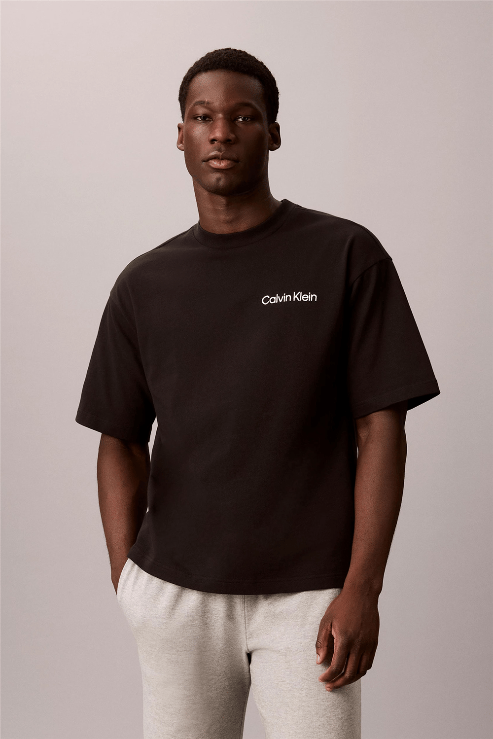 Calvin Klein S/S Crew Neck Erkek Pijama Üstü Siyah