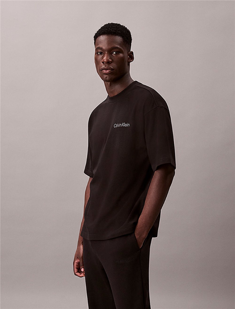 Calvin Klein S/S Crew Neck Erkek Pijama Üstü Siyah