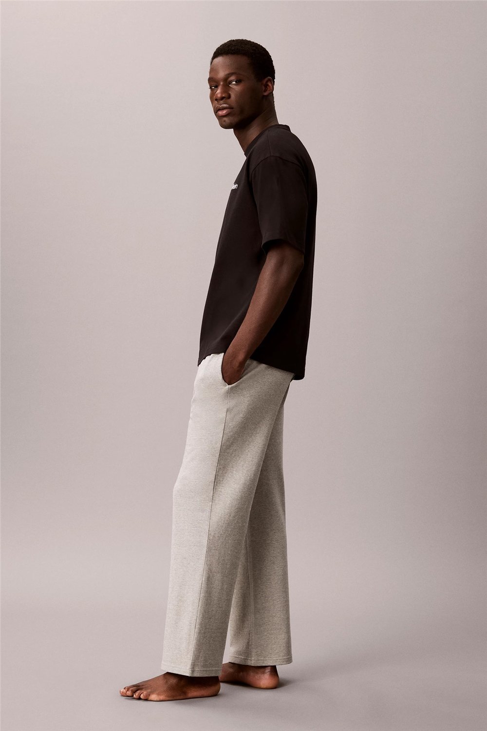 Calvin Klein S/S Crew Neck Erkek Pijama Üstü Siyah