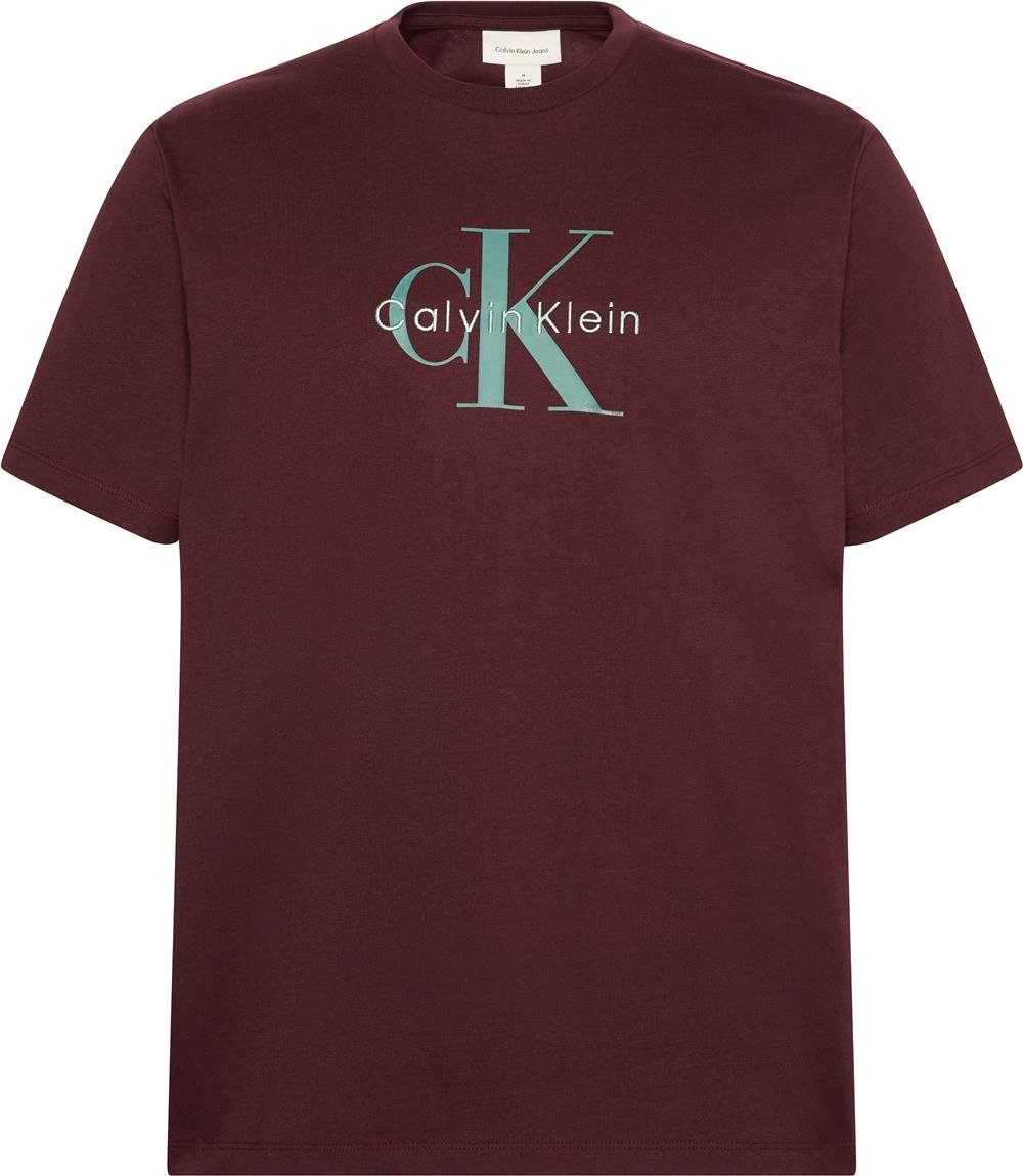 Calvin Klein Ss Hero Monologo Tee 20S Erkek Bisiklet Yaka T-Shirt Kırmızı