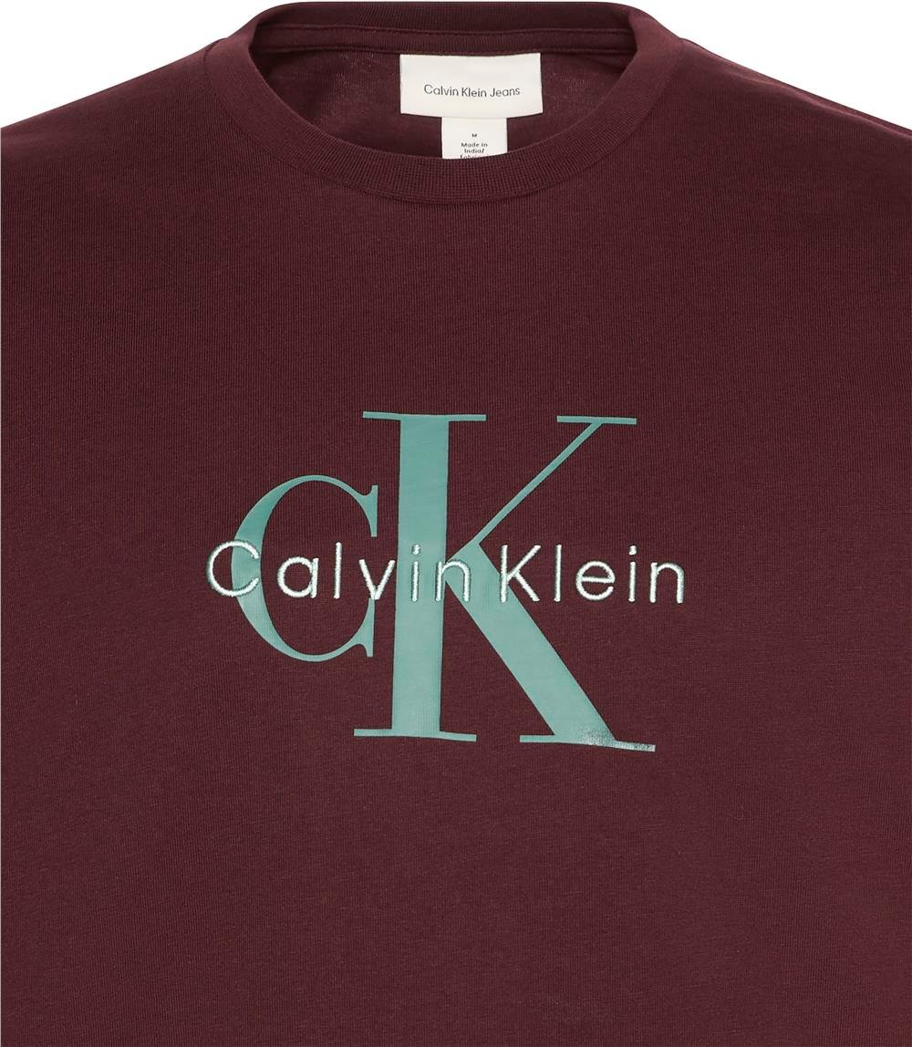 Calvin Klein Ss Hero Monologo Tee 20S Erkek Bisiklet Yaka T-Shirt Kırmızı