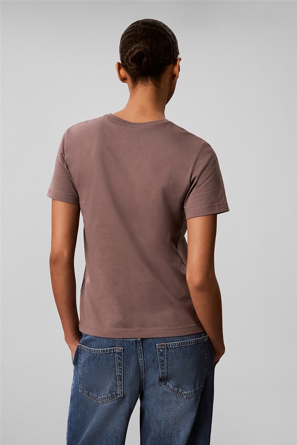 Calvin Klein Ss Monogram Crew Tee Kadın Bisiklet Yaka T-Shirt