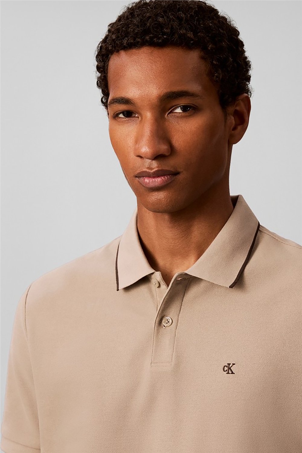 Calvin Klein Ss Refined Pique Tipped Classic Erkek Polo Yaka T-Shirt