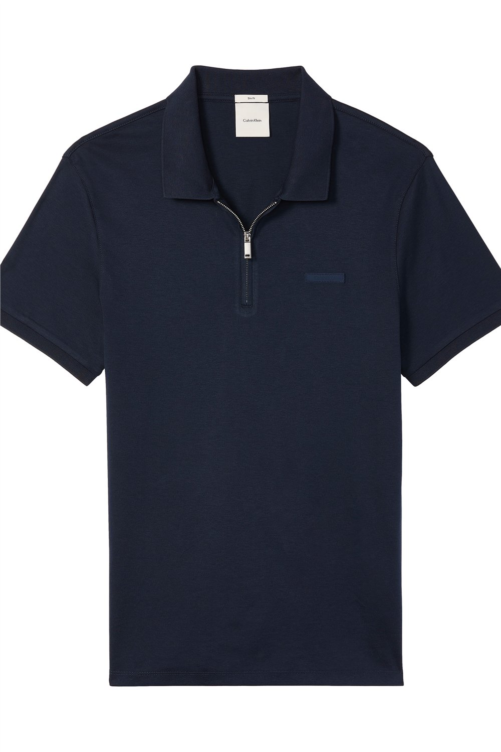Calvin Klein SS Slim Supima Zip Polo Erkek Polo Yaka T-Shirt