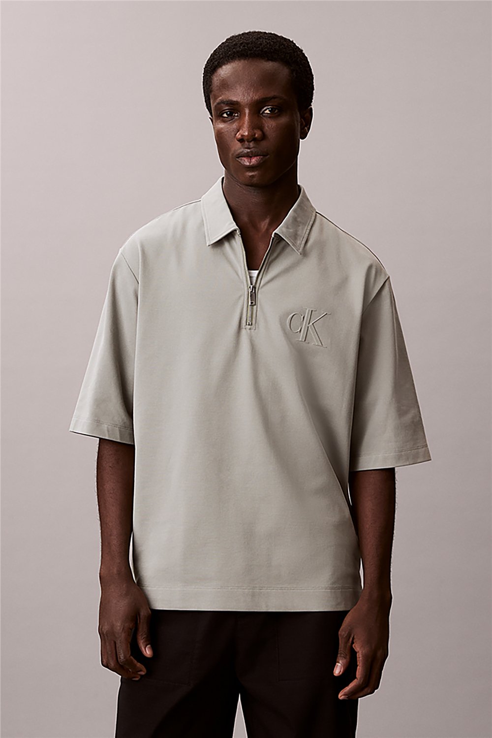 Calvin Klein Ss Supima Chest Emb Erkek Polo Yaka T-Shirt