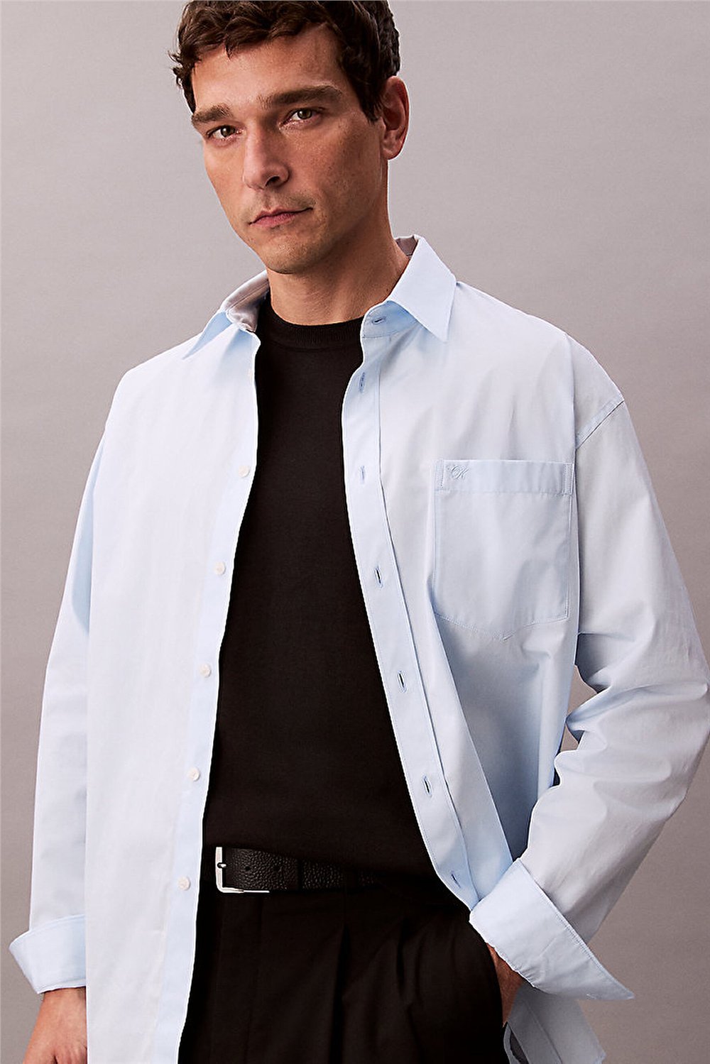 Calvin Klein Ss Supima Cotton Crew 14Gg Erkek Triko Siyah