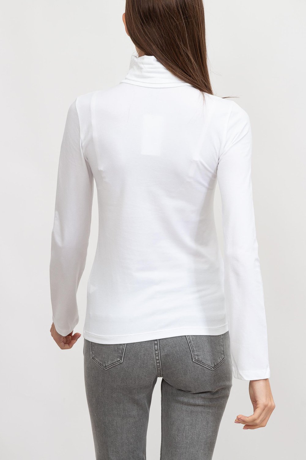 Calvin Klein Stacked Logo Kadın Triko Beyaz