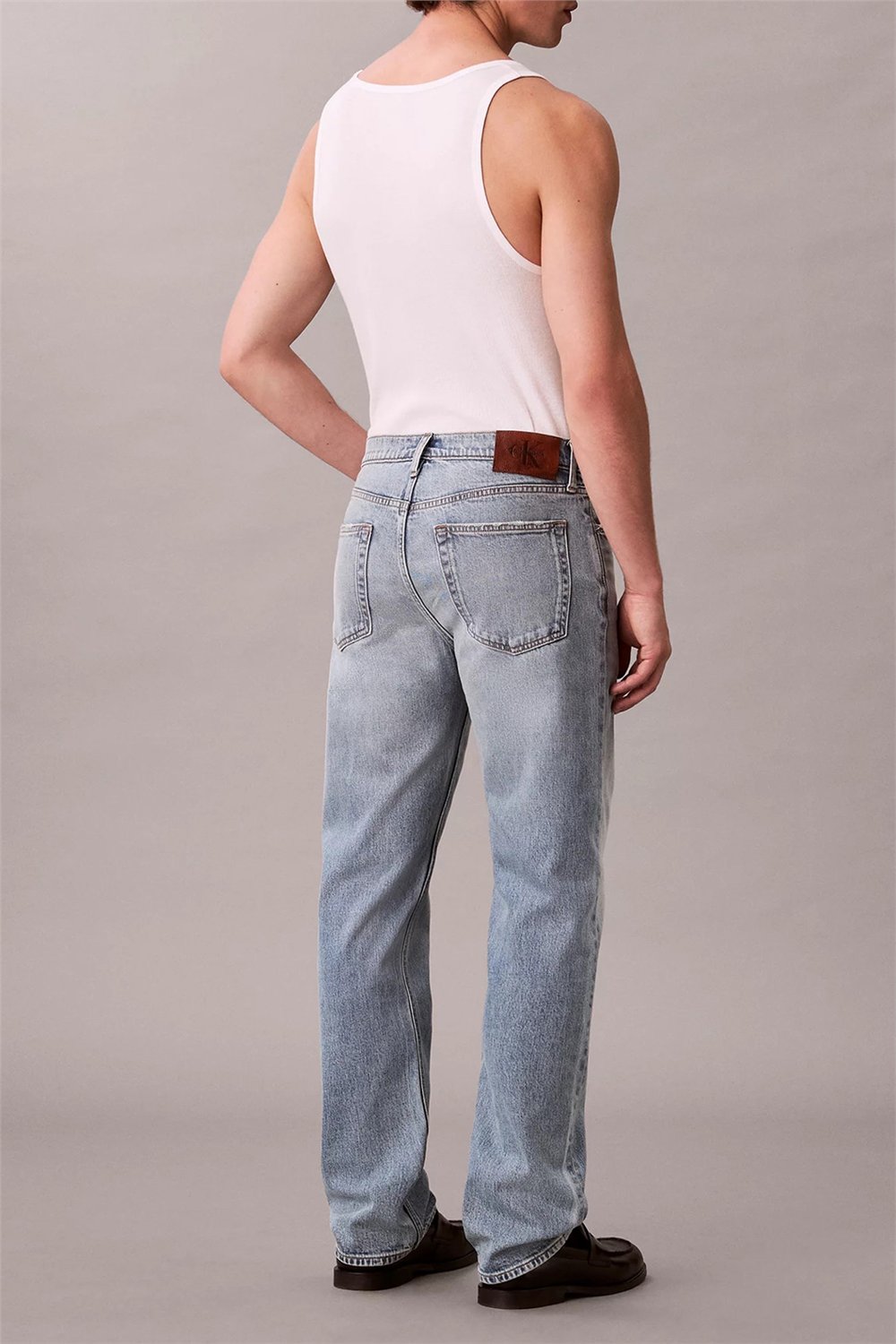 Calvin Klein Stndrd Strght Shiloh Jean Erkek Jean Pantolon Mavi