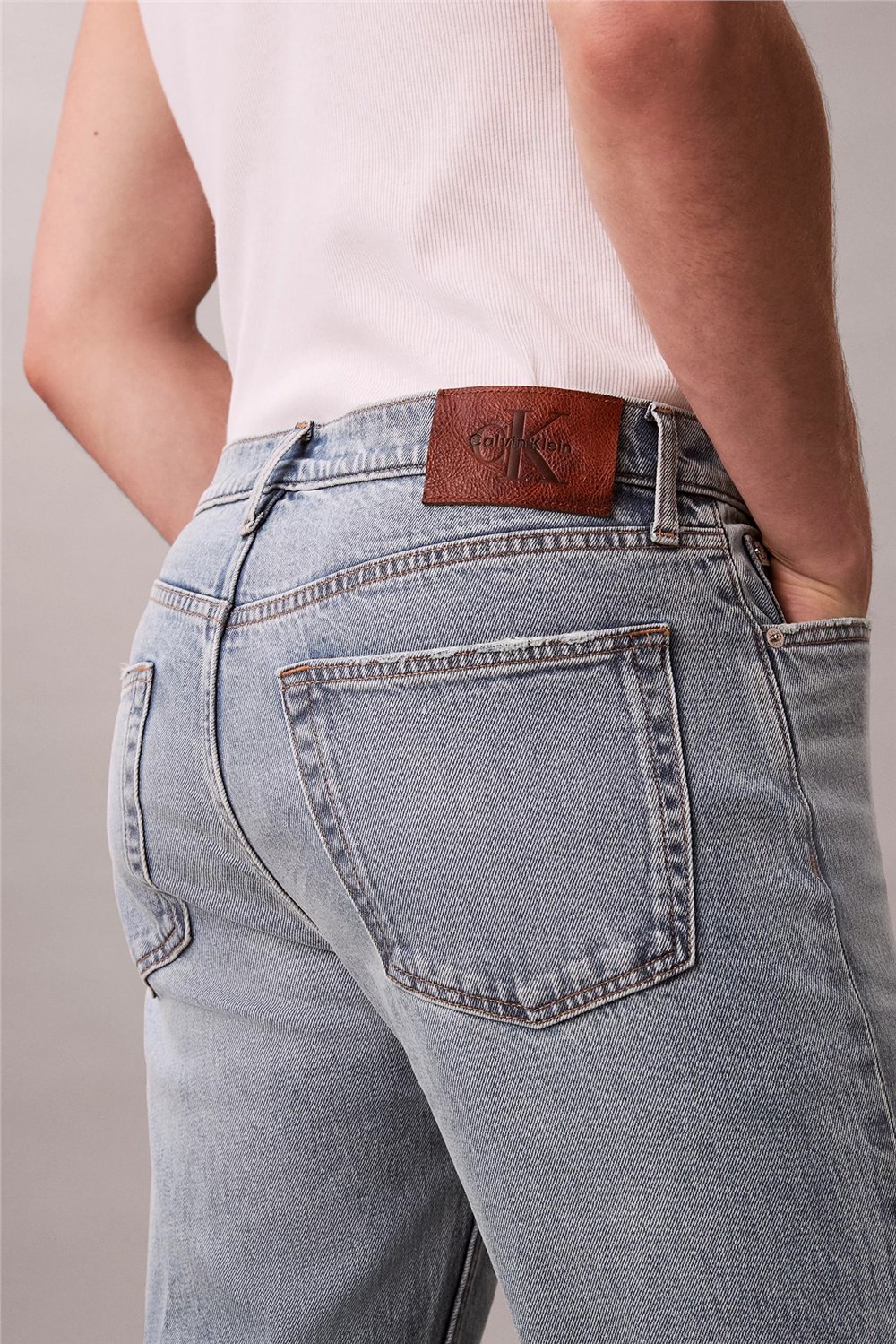 Calvin Klein Stndrd Strght Shiloh Jean Erkek Jean Pantolon Mavi
